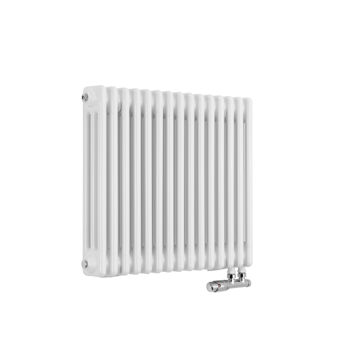 Grzejnik żeberkowy poziomy retro Column Line CL3E-575x695-D50L/P biały