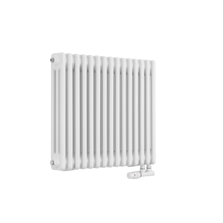 Grzejnik żeberkowy poziomy retro Column Line CL3E-575x695-D50L/P biały