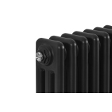 Grzejnik żeberkowy poziomy retro Column Line CL3E-575x1145-D50L/P czarny