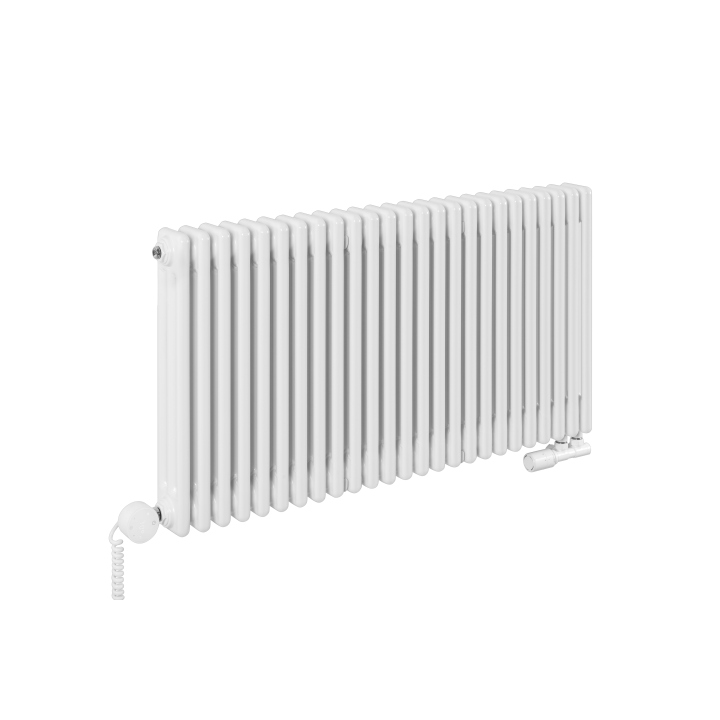 Grzejnik żeberkowy poziomy retro Column Line CL3E-575x1145-D50L/P biały