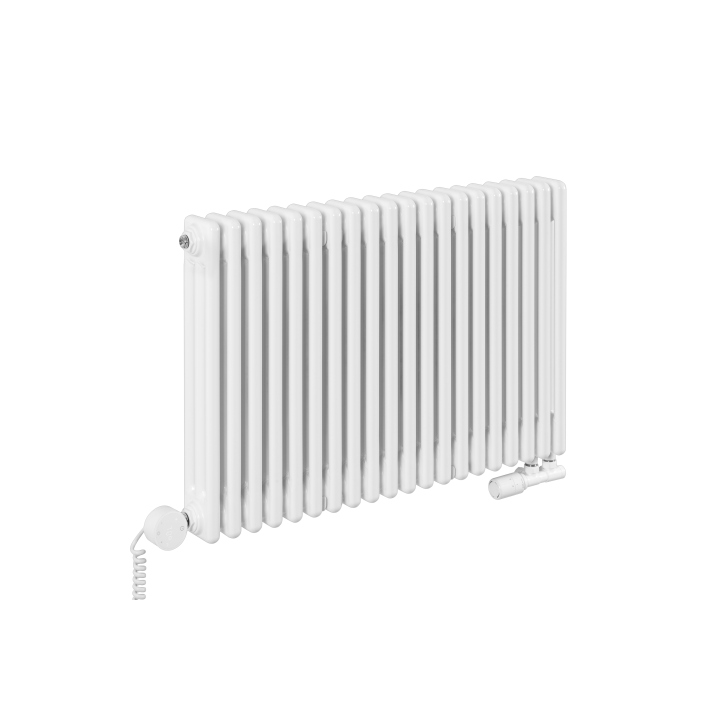 Grzejnik żeberkowy poziomy retro Column Line CL3E-575x920-D50L/P biały