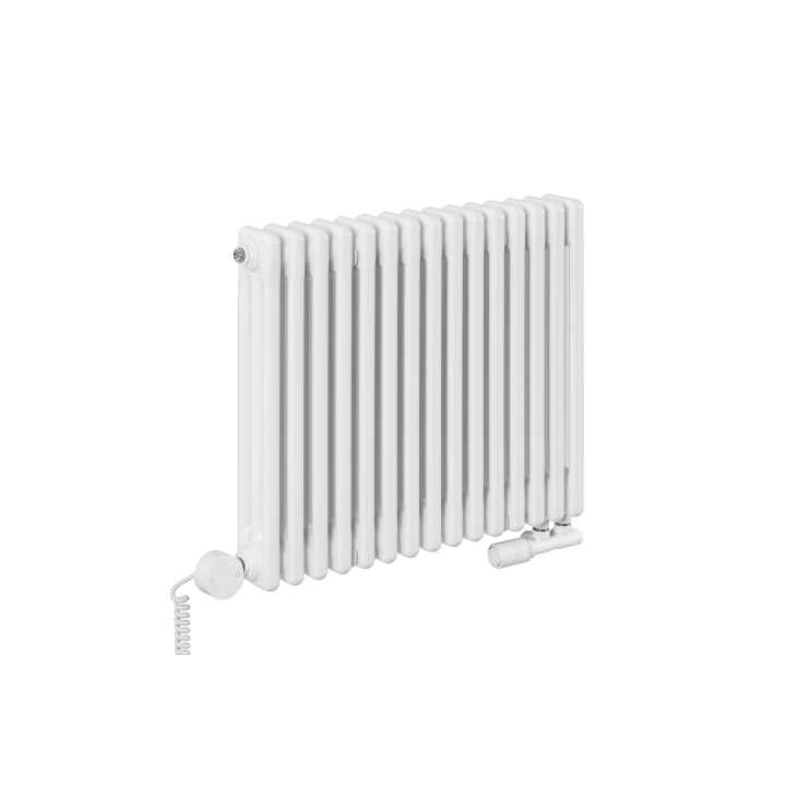 Grzejnik żeberkowy poziomy retro Column Line CL3E-575x695-D50L/P biały