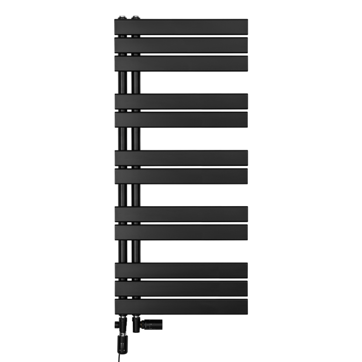 Grzejnik łazienkowy hybrydowy UCA 1122x500 czarny TANGO