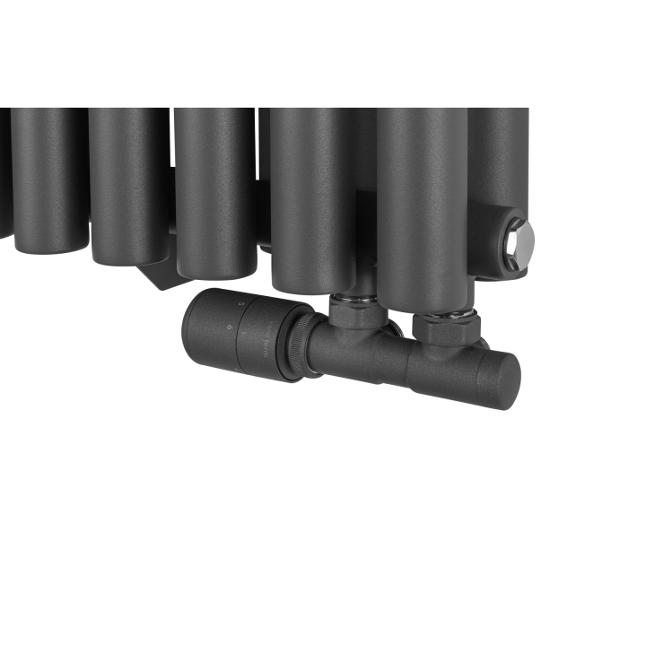 Grzejnik dekoracyjny poziomy Gilda GD2E 600x590 grafit