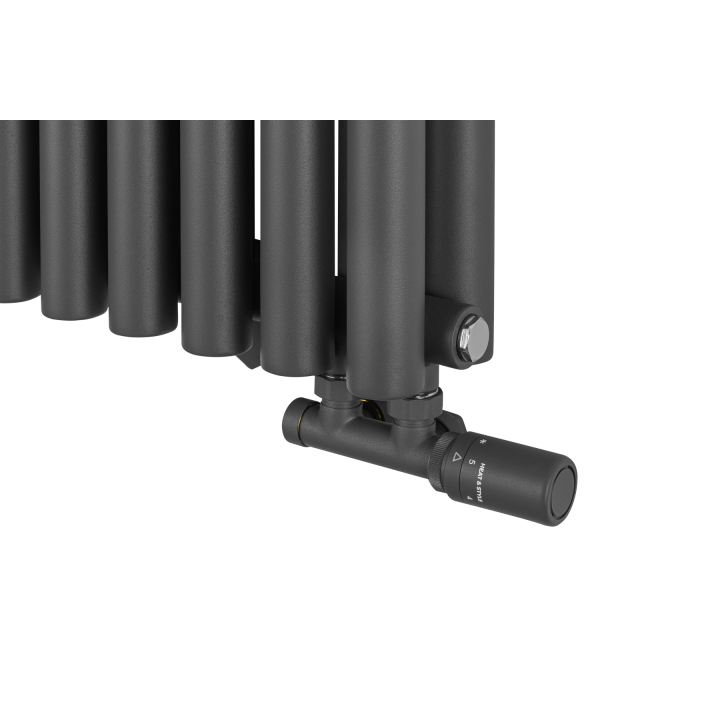 Grzejnik dekoracyjny poziomy Gilda GD2E 600x590 grafit