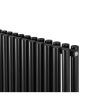 Grzejnik dekoracyjny poziomy Gilda GD2E 600x1062 czarny