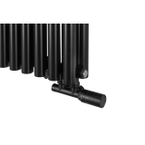 Grzejnik dekoracyjny poziomy Gilda GD2E 600x1062 czarny