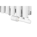 Grzejnik dekoracyjny poziomy Gilda GD2E 600x1298 biały