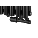 Grzejnik dekoracyjny poziomy Gilda GD2E 600x1298 czarny