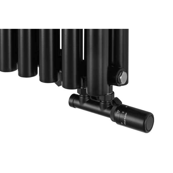 Grzejnik dekoracyjny poziomy Gilda GD2E 600x1298 czarny