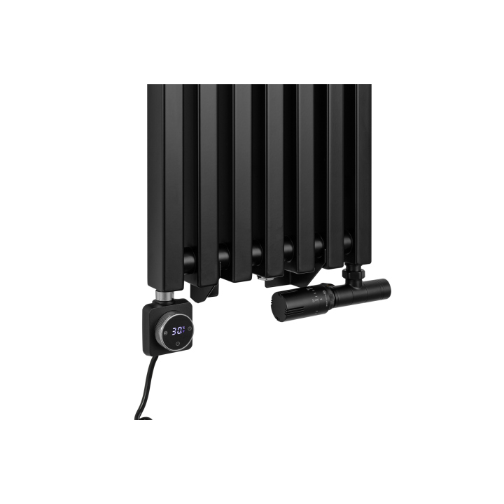 Grzejnik dekoracyjny hybrydowy Concert 1600x330 czarny SQUARE