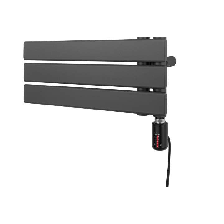 Grzejnik łazienkowy elektryczny UCA 700x500 grafit, grzałka z prawej strony