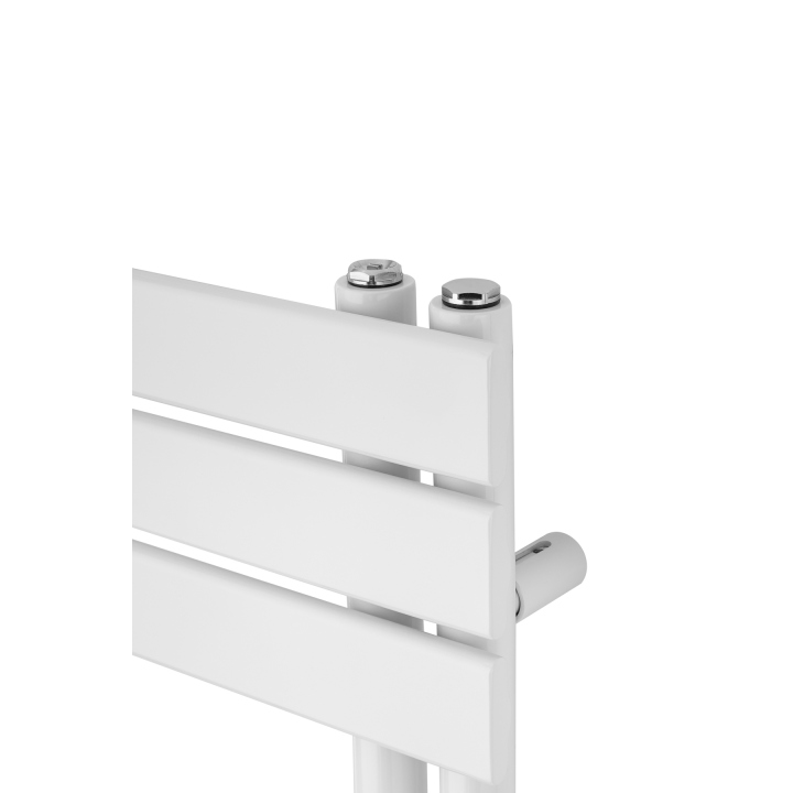 Grzejnik łazienkowy elektryczny UCA 700x400 biały, grzałka z prawej strony