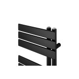 Grzejnik łazienkowy elektryczny UCA 911x400 czarny, grzałka z prawej strony