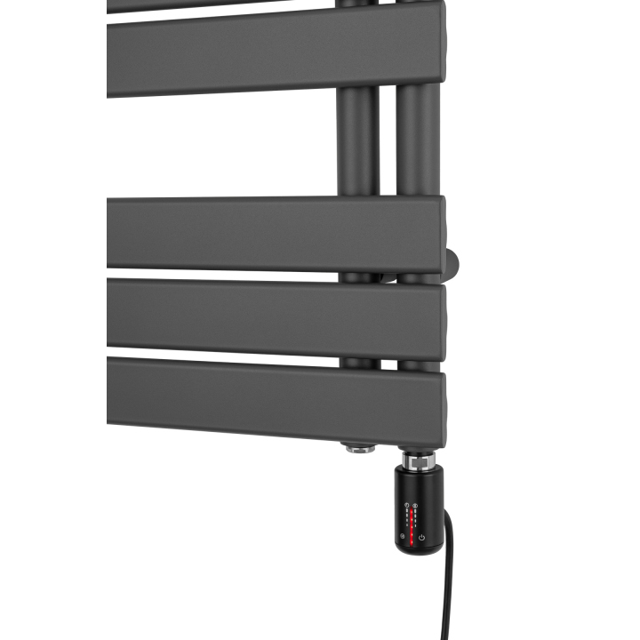 Grzejnik łazienkowy elektryczny UCA 911x500 grafit, grzałka z prawej strony