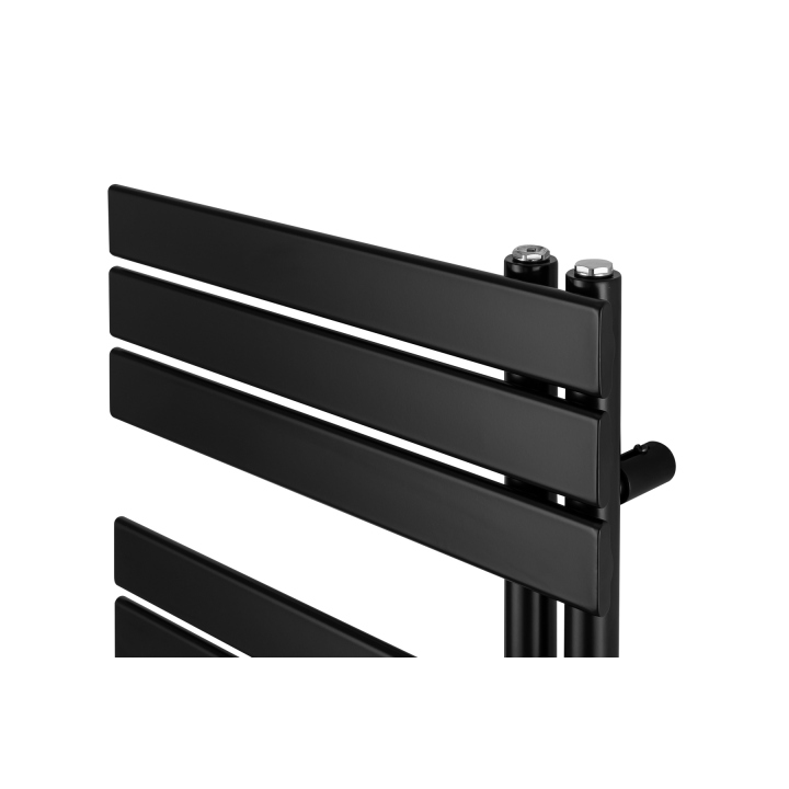 Grzejnik łazienkowy elektryczny UCA 1544x500 czarny, grzałka z prawej strony