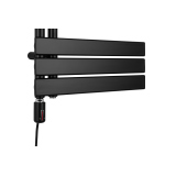 Grzejnik łazienkowy elektryczny UCA 1544x500 czarny, grzałka z lewej strony