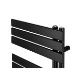 Grzejnik łazienkowy elektryczny UCA 1333x500 czarny, grzałka z prawej strony