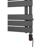 Grzejnik łazienkowy elektryczny UCA 1122x500 grafit, grzałka z prawej strony