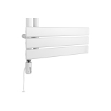 Grzejnik łazienkowy elektryczny UCA 1544x500 biały, grzałka z lewej strony