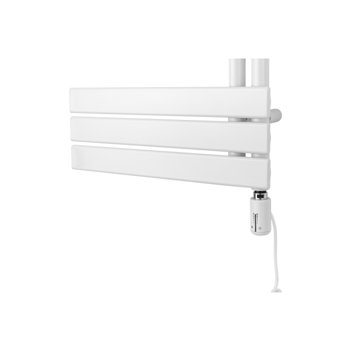 Grzejnik łazienkowy elektryczny UCA 1122x500 biały, grzałka z prawej strony