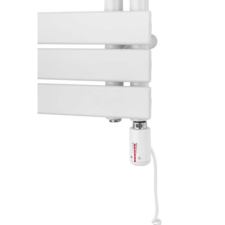 Grzejnik łazienkowy elektryczny UCA 1544x500 biały, grzałka z prawej strony