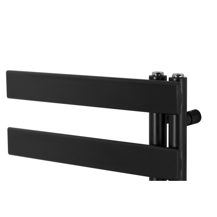 Grzejnik łazienkowy elektryczny UCR 1442x500 czarny, grzałka z prawej strony