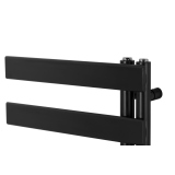 Grzejnik łazienkowy elektryczny UCR 900x500 czarny, grzałka z prawej strony