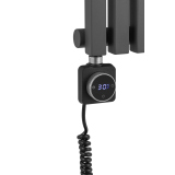 Grzejnik dekoracyjny elektryczny Nomad ND1E 1800x630 grafit, grzałka z lewej strony