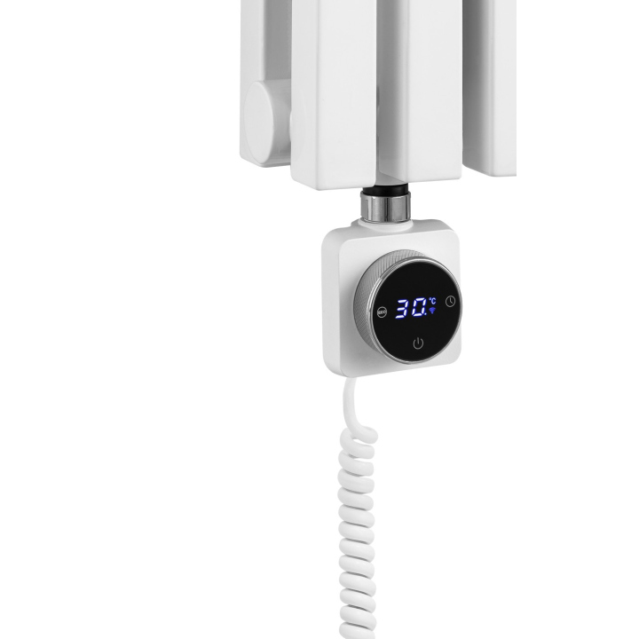 Grzejnik dekoracyjny elektryczny Nomad ND2E 1800x450 biały, grzałka z prawej strony