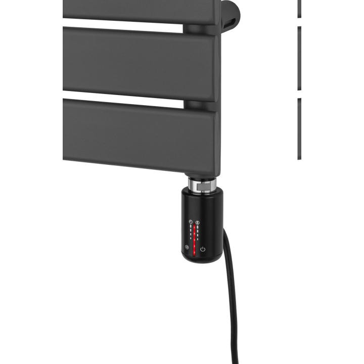 Grzejnik łazienkowy elektryczny UCS 1122x500 grafit, grzałka z prawej strony