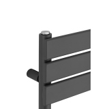 Grzejnik łazienkowy elektryczny UCS 911x500 grafit, grzałka z prawej strony