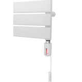 Grzejnik łazienkowy elektryczny UCS 1333x500 biały, grzałka z prawej strony