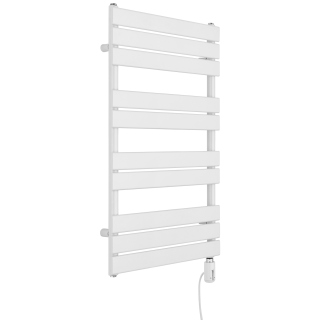 Grzejnik łazienkowy elektryczny UCS 911x500 biały, grzałka z prawej strony