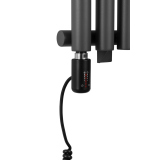 Grzejnik dekoracyjny elektryczny Gilda GD1E 1800x413 grafit, grzałka TANGO z lewej strony