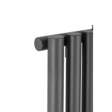 Grzejnik dekoracyjny elektryczny Gilda GD1E 1800x531 grafit, grzałka TANGO z lewej strony