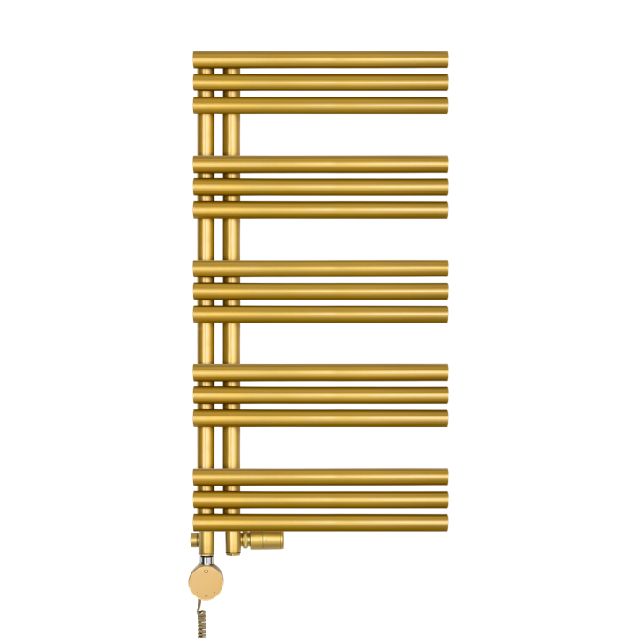 Grzejnik łazienkowy hybrydowy Zodiak 942x500 złoty SAMBA
